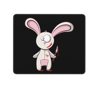 Mousepad Scary Bad Rabbit Desk Mat for Computer 10x12in