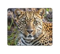 Mousepad Small MouseMat with Anti-Slip Rubber Base African Animal Leopard MousePads for Man Woman Computer Mousepad for Wireless Mouses Keyboard Mat Gaming Desk Pad for Home 9.4"x7.9"
