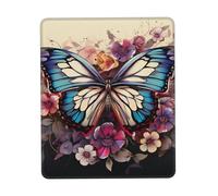 MousePad Small MouseMat with Anti-Slip Rubber Base Butterfly Floral MousePads for Man Woman Computer Wireless Mouses Keyboard Mat Gaming Desk Pad