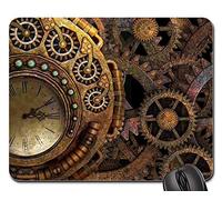 Mousepad, Steam Punk Steampunk Background Gears Time Machine Gaming Mousepad Non-Slip Office Mousepad Washable Keyboard Mat For Computer Laptop Office 25X30Cm
