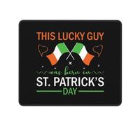 Mousepad This is Lucky Guy was Born On St Desk Mat for Office 10x12in