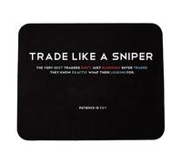 Mousepad Trade Like a Sniper Gaming Mouse Mat for Home 10x12in