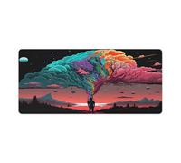 Mousepad Universe Inside Man AI Art Washable Mouse Mat Premium Textured Non Slip Waterproof Stitched Edges for Gaming Office Home 40x90cm