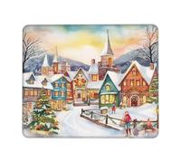 Mousepad Watercolor Magic Christmas Village Ergonomic Mouse Mat Premium Mouse Pad For Pc Work Computer 25X30cm