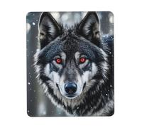 Mousepad Waterproof Gaming Mouse Mat with Non-Slip Base Big black wolf with red eyes Mouse pad for Laptop Desk Pads Non-Slip Mouse Mat for Office Home Computer