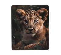 Mousepad Waterproof Gaming Mouse Mat with Non-Slip Base Lion Sitting on the Grass Mouse pad for Laptop Desk Pads Non-Slip Mouse Mat for Office Home Computer