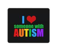 Mousepads Autism Awareness I Love Someone With Autism Durable Table Pad Waterproof Desk Mat For Laptop Office Pc 10X12In
