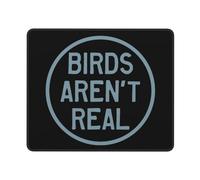 Mousepads Birds Arent Real With Stitched Edges Gaming Mouse Mat Waterproof Mice Mat For Pc Office Work 10X12In