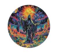 Mousepads Grim Reaper Sun Rainbow Psychedelic Skull Trippy Mouse Pad