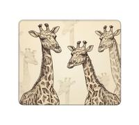 Mousepads Hand Drawn Giraffes Gaming Mouse Mat for Travel 10x12in | Soft Mice Mat with Stitched Edges Mouse Pads for Computer PC