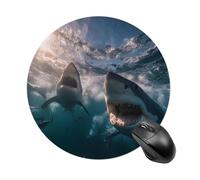 Mousepads Sharks Open Their Big Mouths In The Ocean Mouse Pads | 20Cm Mouse Pads Rubber Base Durable Mouse Pad For Computer Laptop Pc
