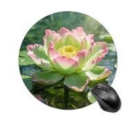 Mousepads The Green Lotus Holds Dewdrops Mouse Pad | 20Cm Mouse Pad Smooth Stitched Edge Mouse Mat For Laptop Computer Gaming