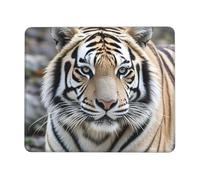 Mouses Pad 10 x 12 inch Mouses Mat Desk Pad Black and white tiger MousePads for Man Woman Computer Mousemat with Non-slip Rubber Base Keyboard Mat for Work