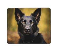 Mouses Pad 10 x 12 inch Mouses Mat Desk Pad Black german shepherd dog MousePads for Man Woman Computer Mousemat with Non-slip Rubber Base Keyboard Mat for Work