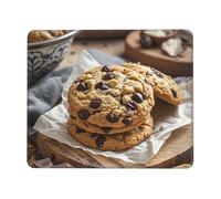Mouses Pad 10 x 12 inch Mouses Mat Desk Pad Chocolate Chip Cookies MousePads for Man Woman Computer Mousemat with Non-slip Rubber Base Keyboard Mat for Work