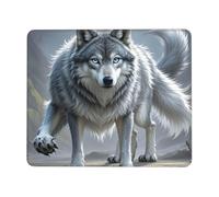 Mouses Pad 10 x 12 inch Mouses Mat Desk Pad Fantasy Wolf MousePads for Man Woman Computer Mousemat with Non-slip Rubber Base Keyboard Mat for Work