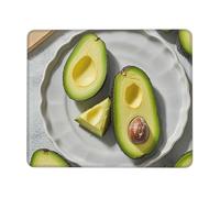 Mouses Pad 10 x 12 inch Mouses Mat Desk Pad Half Cut Avocado Pieces MousePads for Man Woman Computer Mousemat with Non-slip Rubber Base Keyboard Mat for Work