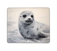 Mouses Pad 10 x 12 inch Mouses Mat Desk Pad Harp Seal Painting MousePads for Man Woman Computer Mousemat with Non-slip Rubber Base Keyboard Mat for Work
