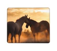 Mouses Pad 10 x 12 inch Mouses Mat Desk Pad Horses in Love MousePads for Man Woman Computer Mousemat with Non-slip Rubber Base Keyboard Mat for Work