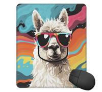 Mouses Pad 25x30 CM Mouses Mat Desk Pad Alpaca wearing sunglasses MousePads for Man Woman Computer Mousemats with Non-slip Rubber Base Keyboard Mat for Work