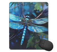 Mouses Pad 25x30 CM Mouses Mat Desk Pad Art Blue Dragonfly MousePads for Man Woman Computer Mousemats with Non-slip Rubber Base Keyboard Mat for Work
