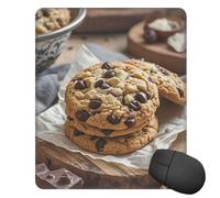 Mouses Pad 25x30 CM Mouses Mat Desk Pad Chocolate Chip Cookies MousePads for Man Woman Computer Mousemats with Non-slip Rubber Base Keyboard Mat for Work