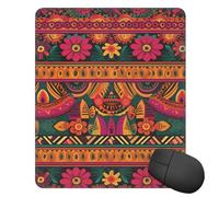 Mouses Pad 25x30 CM Mouses Mat Desk Pad Mexican Folk Art Boho MousePads for Man Woman Computer Mousemats with Non-slip Rubber Base Keyboard Mat for Work