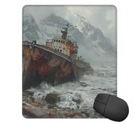 Mouses Pad 25x30 CM Mouses Mat Desk Pad Shipwreck MousePads for Man Woman Computer Mousemats with Non-slip Rubber Base Keyboard Mat for Work