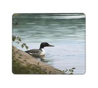 Mouses Pad 7.9 x 9.5 in Mouses Mat Desk Pad Loon Nature Birds MousePads for Man Woman Computer Mousemat with Non-slip Rubber Base Keyboard Mat for Work