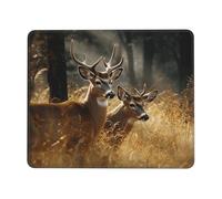 Mouses Pad 7.9 x 9.5 in Mouses Mat Desk Pad Nature wild Animal Deers MousePads for Man Woman Computer Mousemat with Non-slip Rubber Base Keyboard Mat for Work