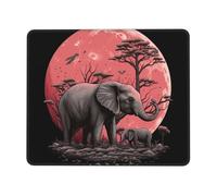 Mouses Pad 7.9 x 9.5 in Mouses Mat Desk Pad Pink Moon Elephant MousePads for Man Woman Computer Mousemat with Non-slip Rubber Base Keyboard Mat for Work