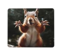 Mouses Pad 7.9 x 9.5 in Mouses Mat Desk Pad Squirrel Funny Animal MousePads for Man Woman Computer Mousemat with Non-slip Rubber Base Keyboard Mat for Work