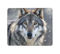Mouses Pad 7.9 x 9.5 in Mouses Mat Desk Pad Wild Wild Gray Wolf MousePads for Man Woman Computer Mousemat with Non-slip Rubber Base Keyboard Mat for Work