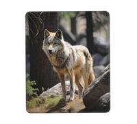 Mouses Pad 7.9 x 9.5 in Mouses Mat Desk Pad Wildlife Wolf MousePads for Man Woman Computer Mousemat with Non-slip Rubber Base Keyboard Mats for Work