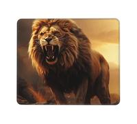 Mouses Pad 7 x 8.6 in Mouses Mat Desk Pad Angry Roaring Lion MousePads for Man Woman Computer Mousemat with Non-slip Rubber Base Keyboard Mat for Work