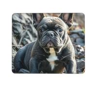 Mouses Pad 7 x 8.6 in Mouses Mat Desk Pad French bulldog puppies MousePads for Man Woman Computer Mousemat with Non-slip Rubber Base Keyboard Mat for Work
