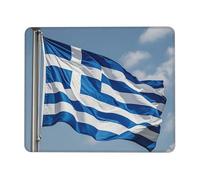 Mouses Pad 7 x 8.6 in Mouses Mat Desk Pad greek flag MousePads for Man Woman Computer Mousemat with Non-slip Rubber Base Keyboard Mat for Work