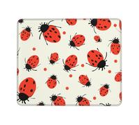 Mouses Pad 7 x 8.6 in Mouses Mat Desk Pad Ladybugs Pattern Infinite Speckled MousePads for Man Woman Computer Mousemat with Non-slip Rubber Base Keyboard Mat for Work