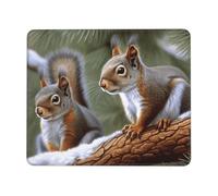Mouses Pad 7 x 8.6 in Mouses Mat Desk Pad Little Squirrel MousePads for Man Woman Computer Mousemat with Non-slip Rubber Base Keyboard Mat for Work