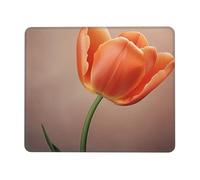 Mouses Pad 7 x 8.6 in Mouses Mat Desk Pad Orange Flowers MousePads for Man Woman Computer Mousemat with Non-slip Rubber Base Keyboard Mat for Work