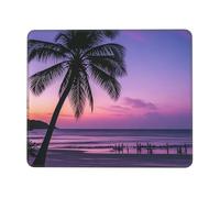 Mouses Pad 7 x 8.6 in Mouses Mat Desk Pad Palm Tree Purple Sun MousePads for Man Woman Computer Mousemat with Non-slip Rubber Base Keyboard Mat for Work