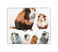 Mouses Pad 8.3 x 10.3 in Mouses Mat Desk Pad Guinea Pig Illustration MousePads for Man Woman Computer Mousemat with Non-slip Rubber Base Keyboard Mat for Work