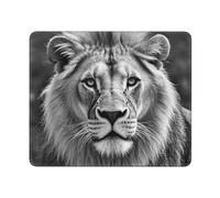 Mouses Pad African Lion Black and White Mouses Mat Anti-Slip MousePads with Rubber Base Computer Wireless Keyboard Mat Gaming MouseMat Desk Pad for Home Man Woman