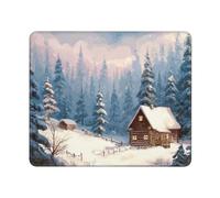 Mouses Pad Cabin in The Woods Mouses Mat Anti-Slip MousePads with Rubber Base Computer Wireless Keyboard Mat Gaming MouseMat Desk Pad for Home Man Woman