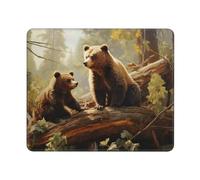 Mouses Pad Cute Bears Play in The Tree Mouses Mat Anti-Slip MousePads with Rubber Base Computer Wireless Keyboard Mat Gaming MouseMat Desk Pad for Home Man Woman
