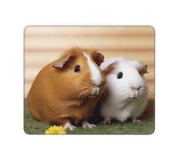 Mouses Pad Cute Guinea Pig Mouses Mat Anti-Slip MousePads with Rubber Base Computer Wireless Keyboard Mat Gaming MouseMat Desk Pad for Home Man Woman
