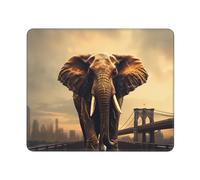 Mouses Pad Elephant On A Bridge Mouses Mat Desk Pads Elephant On A Bridge MousePad for Man Woman Computer Mousemats with Non-slip Rubber Base Keyboard Mat for Work