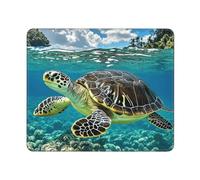 Mouses Pad Hawaiian Tapa Honu Turtle Mouses Mat Desk Pads Hawaiian Tapa Honu Turtle MousePad for Man Woman Computer Mousemats with Non-slip Rubber Base Keyboard Mat for Work