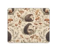 Mouses Pad Nature Lovely Hedgehog Squirrel Birds Mouses Mat Anti-Slip MousePads with Rubber Base Computer Wireless Keyboard Mat Gaming MouseMat Desk Pad for Home Man Woman