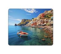 Mouses Pad Seaside Town Mouses Mat Anti-Slip MousePads with Rubber Base Computer Wireless Keyboard Mat Gaming MouseMat Desk Pad for Home Man Woman